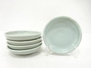 青磁　小皿　5客揃